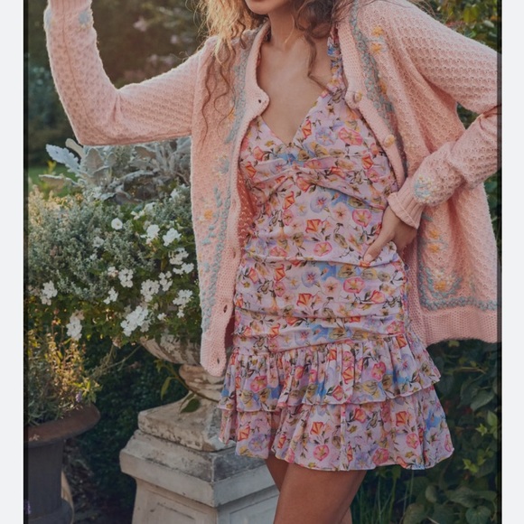 Love Shack Fancy - Desra Dress in Pastel Confetti - Picture 1 of 7